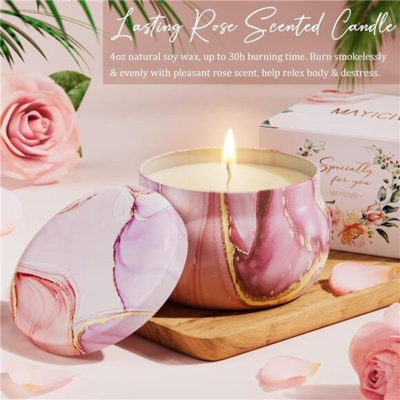 Birthday Gifts for Women Self Care Gifts Get Well Soon Gifts, Rose Relaxing Spa - Picture 6 of 7